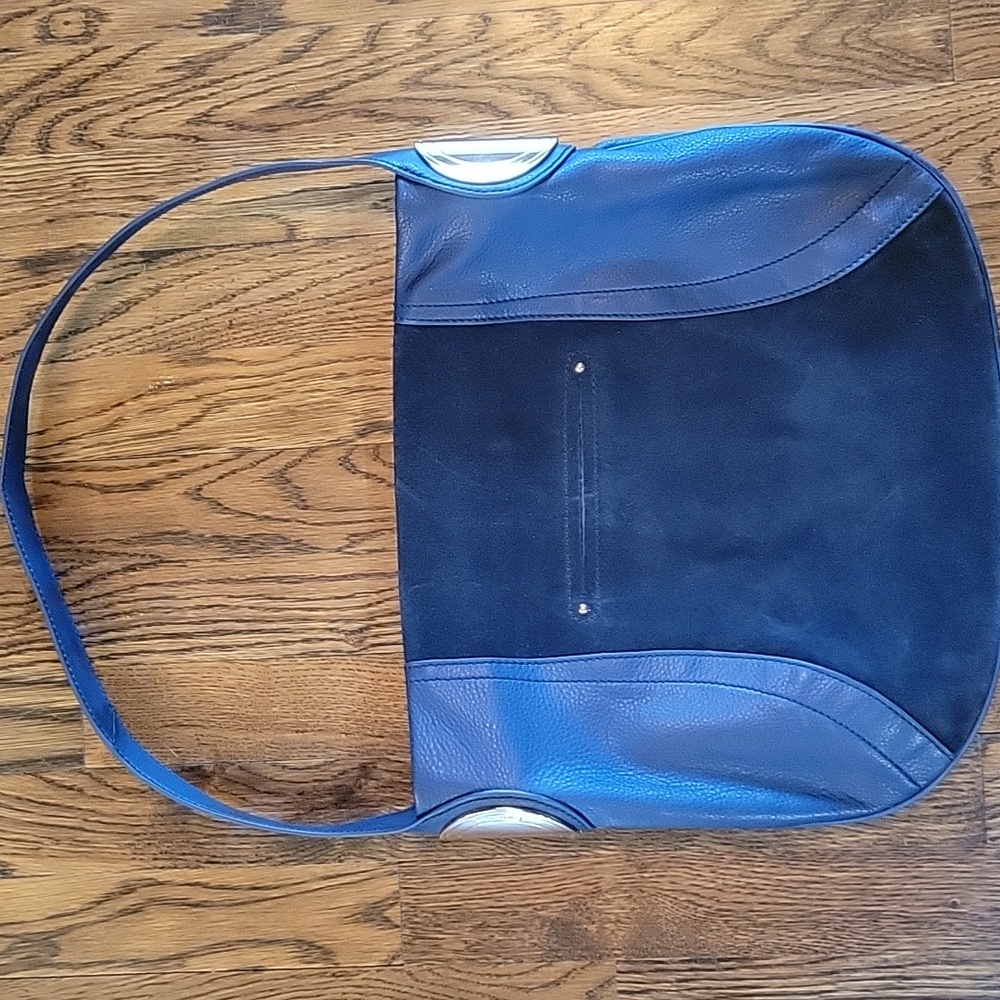 B. Makowsky Leather And Suede Bag - Picture 2 of 16